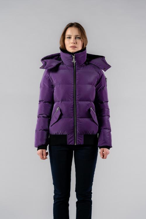 Woodpecker Womens Short Jacket WOODY BOMBER in Color PURPLE DIAMOND, Größe S