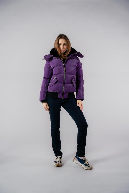 Woodpecker Womens Short Jacket WOODY BOMBER in Color PURPLE DIAMOND, Größe S