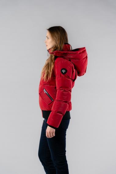 Woodpecker Womens Short Jacket WOODY BOMBER in Color RED DIAMOND, Größe S