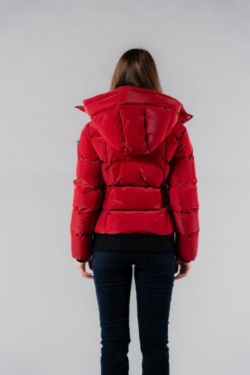 Woodpecker Womens Short Jacket WOODY BOMBER in Color RED DIAMOND, Größe S