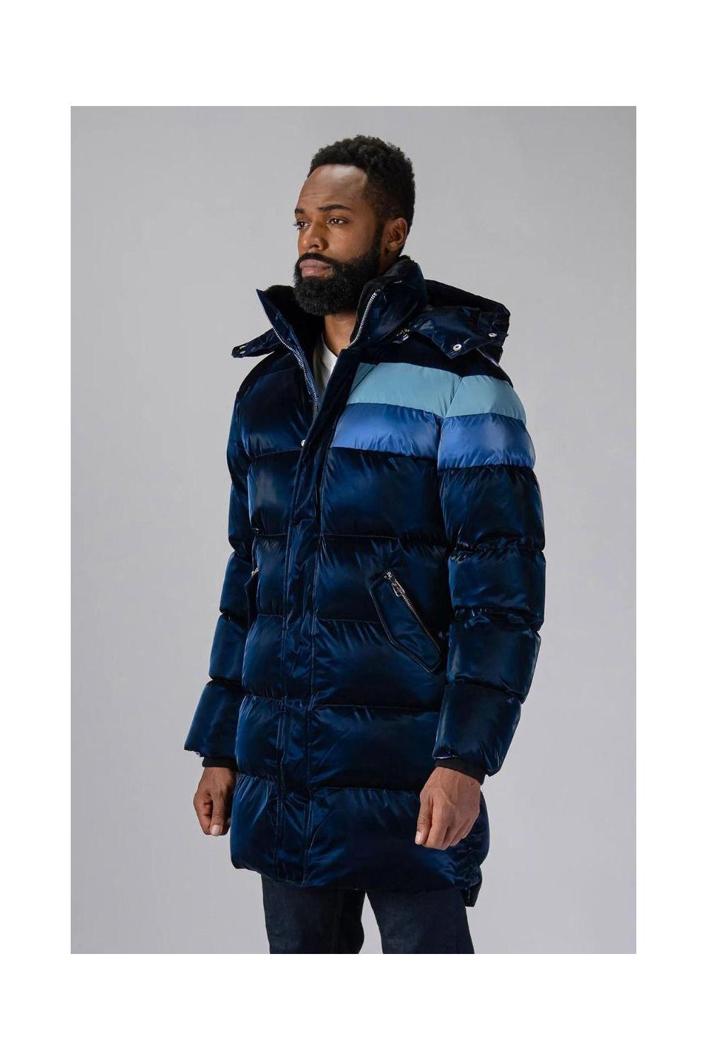 Woodpecker Mens Long Coat PENGUIN in Color BLUE STEEL, Größe XL