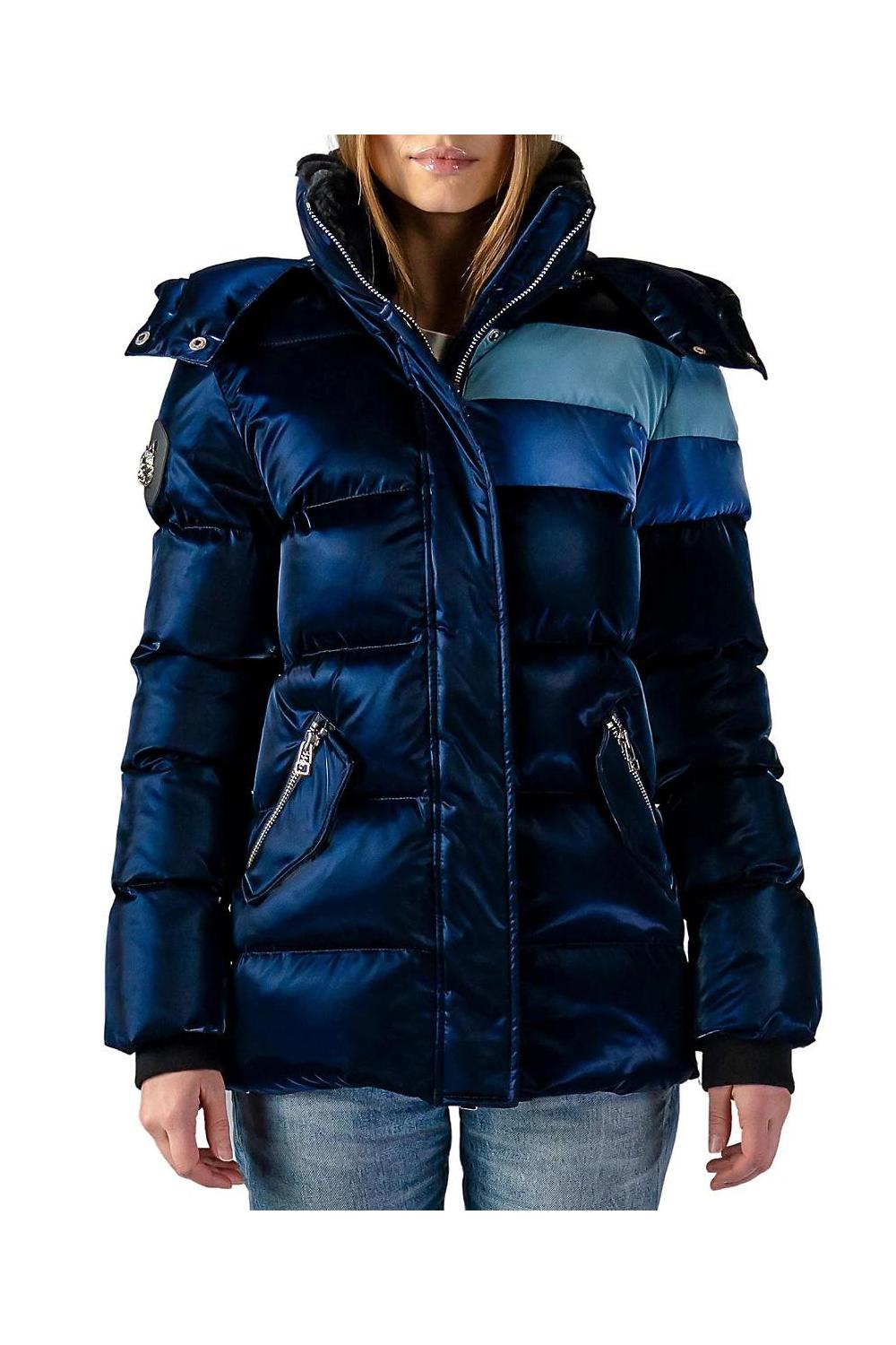 Woodpecker Womens Winter Coat BUMNESTER in Color BLUE STEEL, Größe S