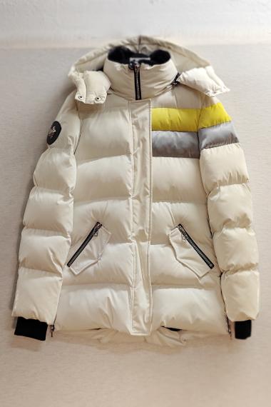 Woodpecker Womens Winter Coat BUMNESTER in Color WHITE SILVER NEON, Größe S