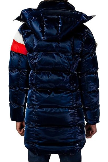 Woodpecker Mens Long Coat PENGUIN in Color ALL WET NAVY / REDS, Größe L