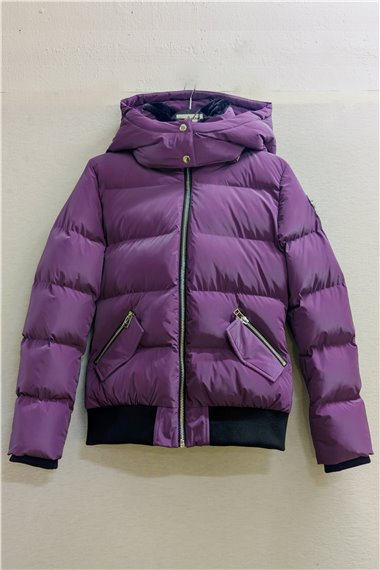 Woodpecker Womens Short Jacket WOODY BOMBER in Color PURPLE DIAMOND, Größe S