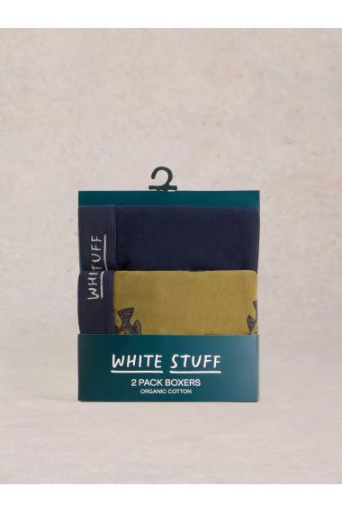 White Stuff 2pack Boxers - plain & print in GREEN MLT Art. WS436343