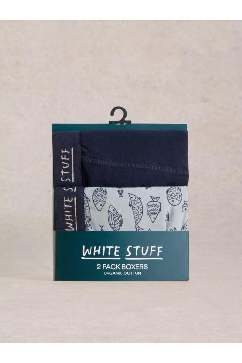 White Stuff 2pack Boxers - plain & print in NAVY MULTI Art. WS436343