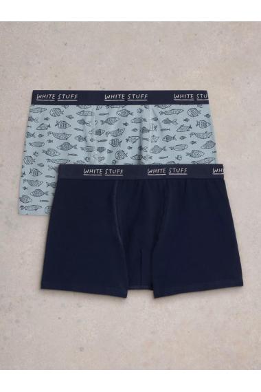 White Stuff 2pack Boxers - plain & print in NAVY MULTI Art. WS436343