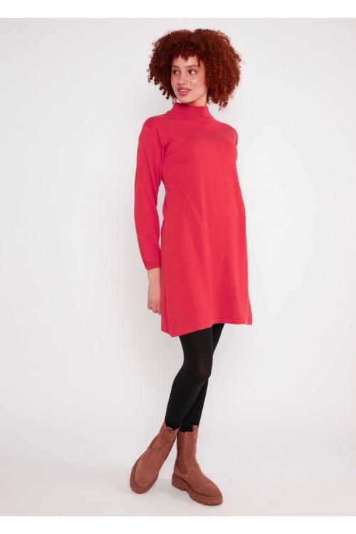 Blutsgeschwister Mini-Kleid Straight and Easy in pearl of the ocean (Kaminrot), Gr. S