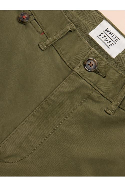 White Stuff Sutton Organic Chino Trouser in KHAKI GRN Art. WS434356