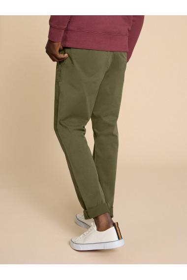 White Stuff Sutton Organic Chino Trouser in KHAKI GRN Art. WS434356