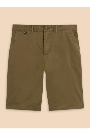 White Stuff Sutton Organic Chino Short in DK GREEN Art. WS438425