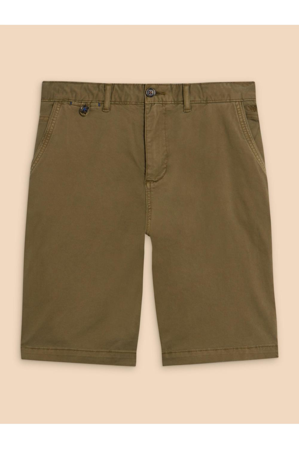 White Stuff Sutton Organic Chino Short in DK GREEN Art. WS438425