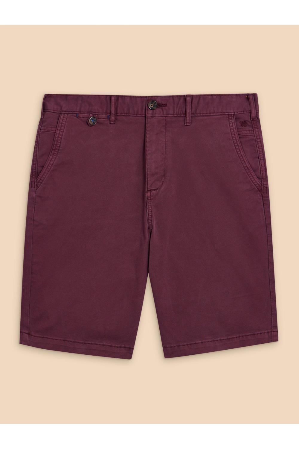 White Stuff Sutton Organic Chino Short in DK PLUM Art. WS438425