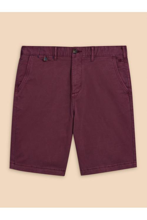 White Stuff Sutton Organic Chino Short in DK PLUM Art. WS438425