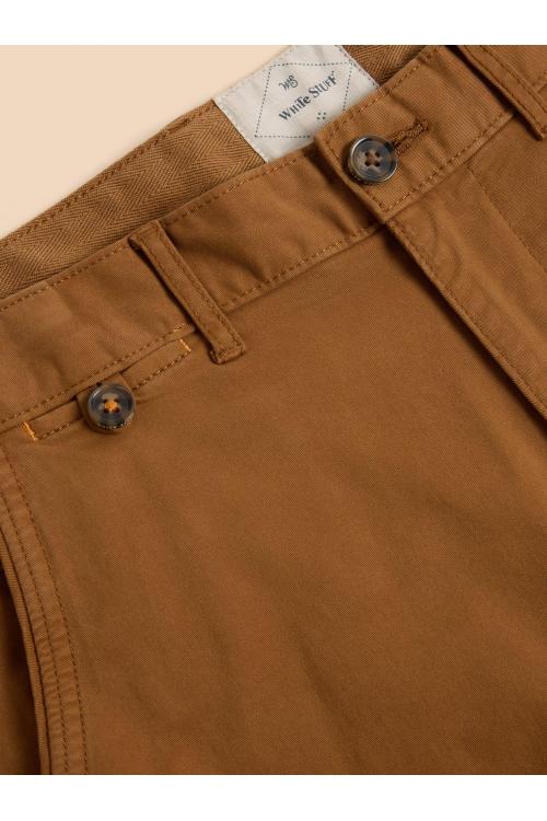 White Stuff Sutton Organic Chino Short in MID BROWN Art. WS438425