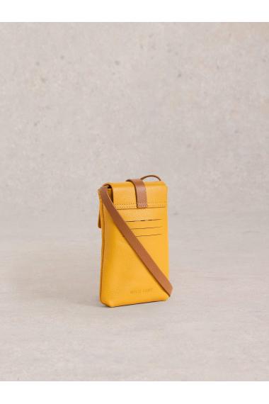 White Stuff Clara Buckle Leather Phone Bag in DP YELLOW Art. WS439441