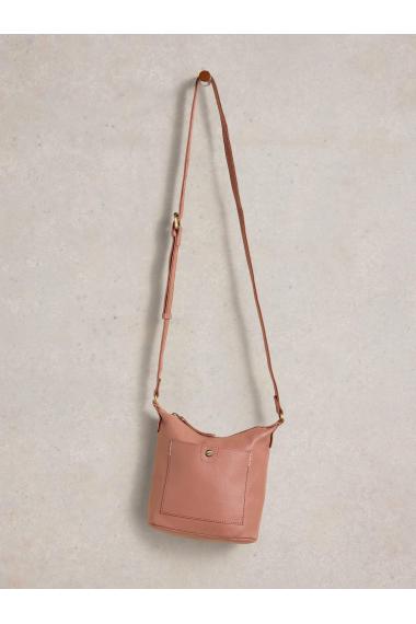 White Stuff Mini Fern Leather Crossbody in MID PINK Art. WS441118