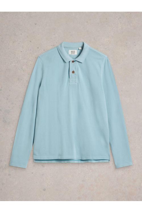 White Stuff LS Utility Polo in LGT BLUE Art. WS441820