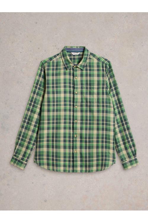 White Stuff Moxley Brushed LS Check Shirt in GREEN MLT Art. WS442621