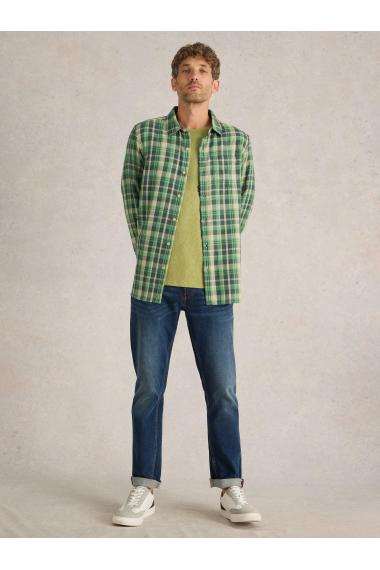 White Stuff Moxley Brushed LS Check Shirt in GREEN MLT Art. WS442621