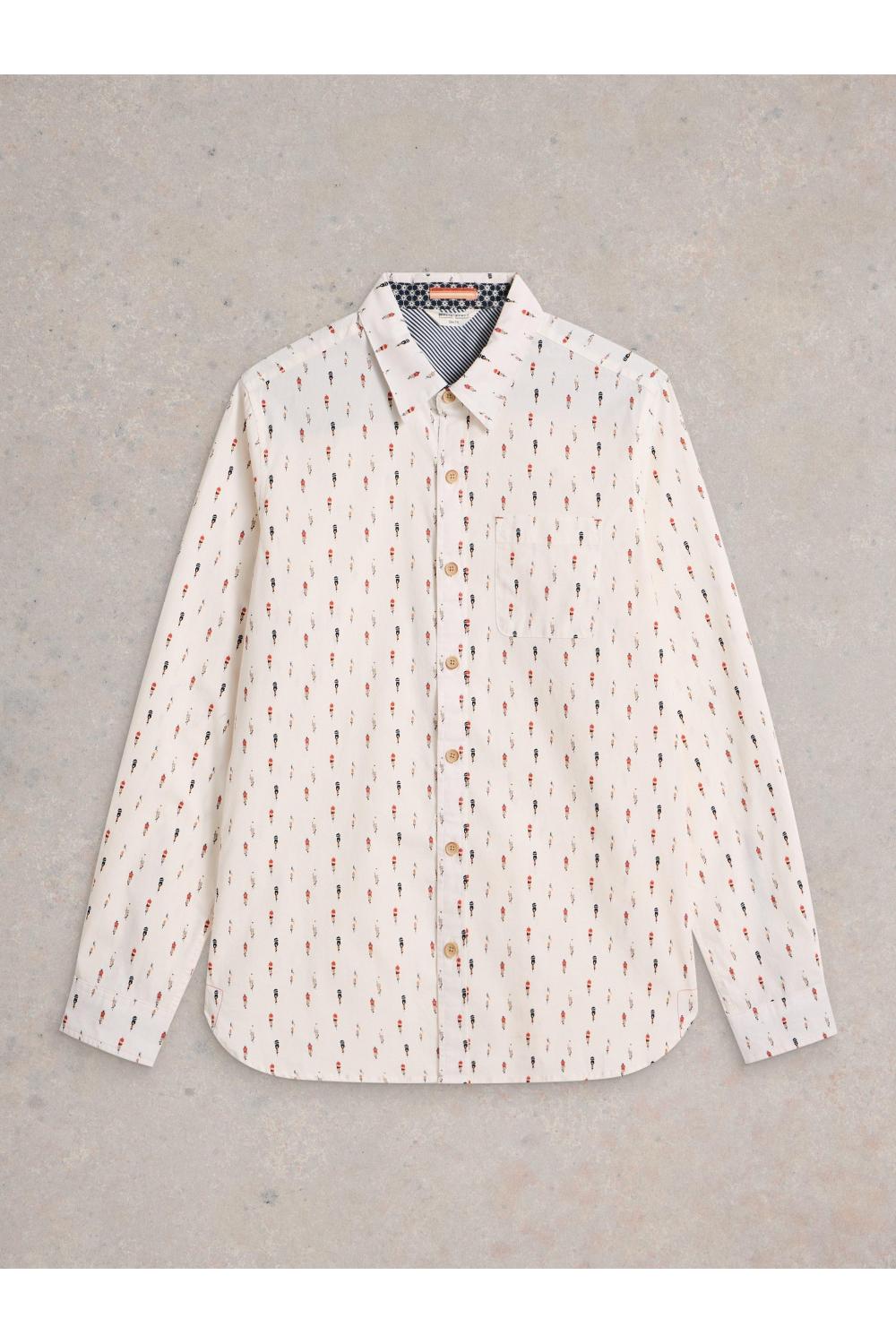 White Stuff Cycling Printed Shirt in WHITE PR Art. WS442627