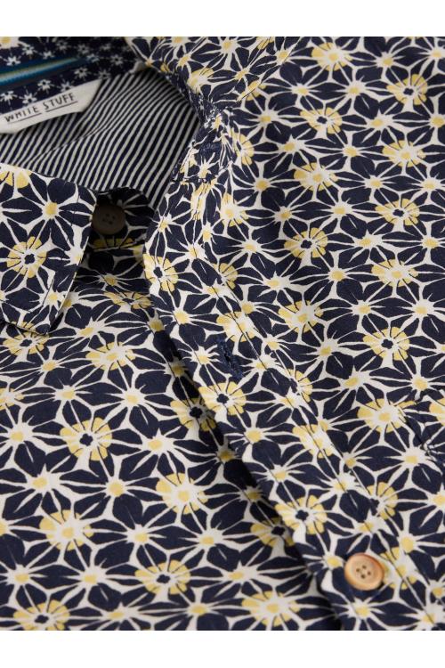 White Stuff Fuji Flower Printed Shirt in NAVY PR Art. WS442628