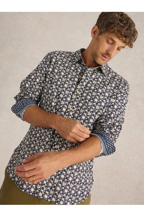 White Stuff Fuji Flower Printed Shirt in NAVY PR Art. WS442628