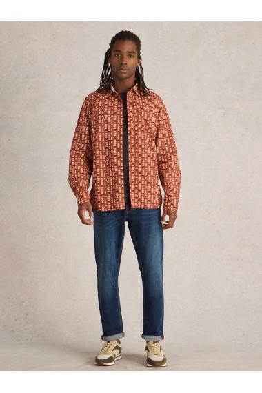 White Stuff Espresso Printed Shirt in ORANGE PR Art. WS442635