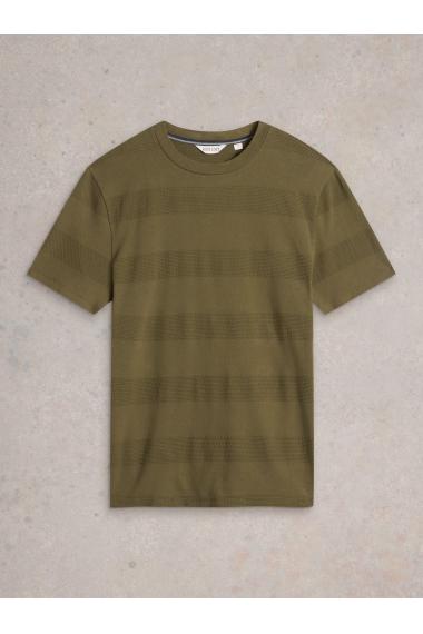 White Stuff Stirling Textured SS Tee in KHAKI GRN Art. WS442637