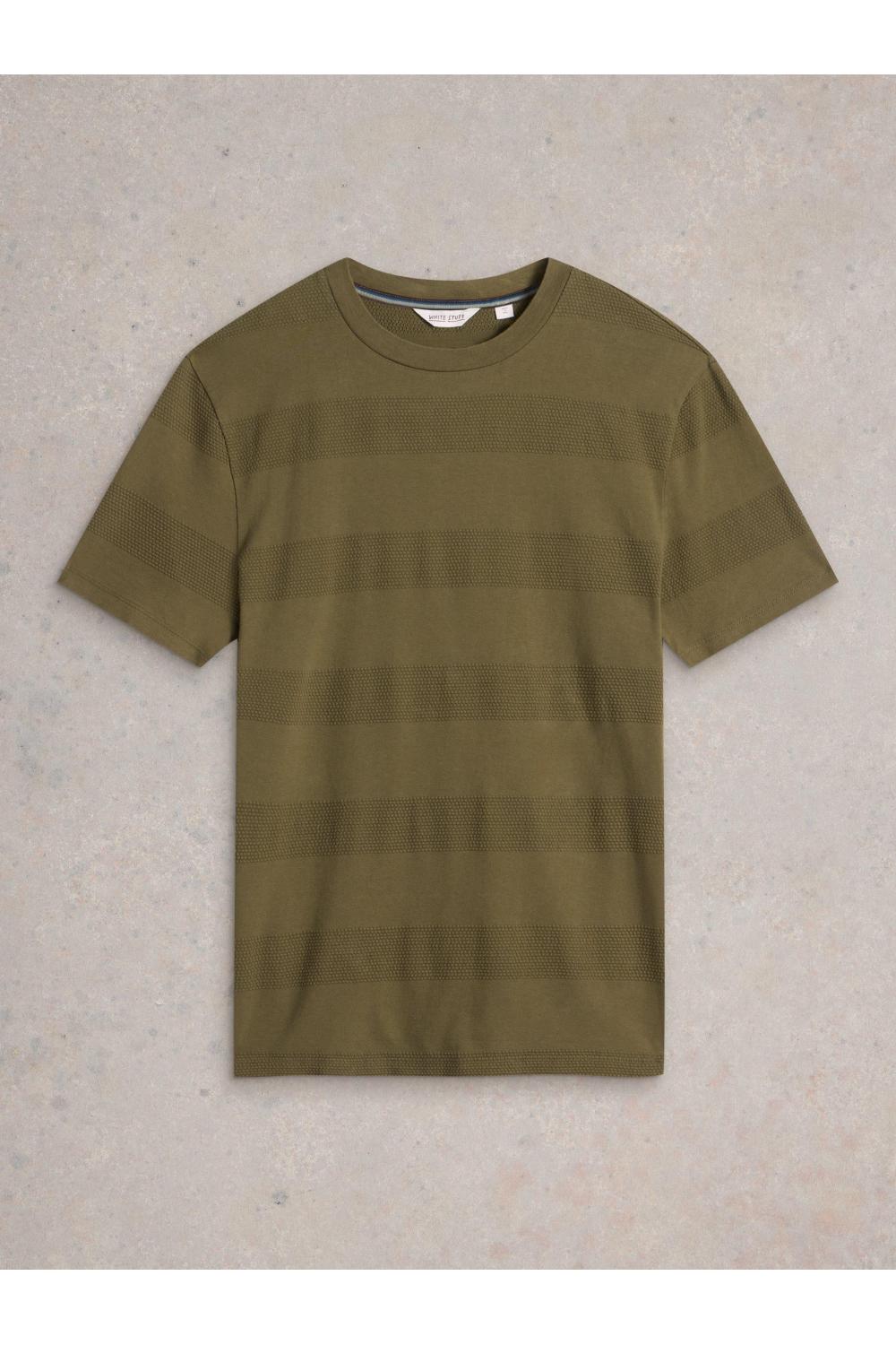 White Stuff Stirling Textured SS Tee in KHAKI GRN Art. WS442637