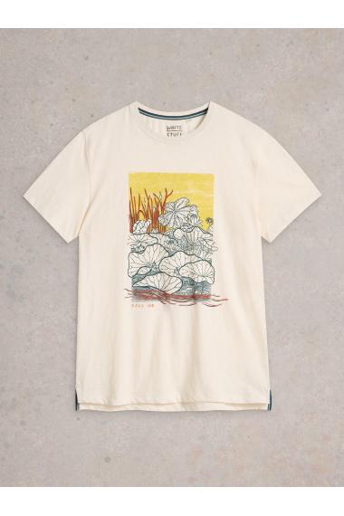 White Stuff Lilypad Graphic Tee in WHITE PR Art. WS442639