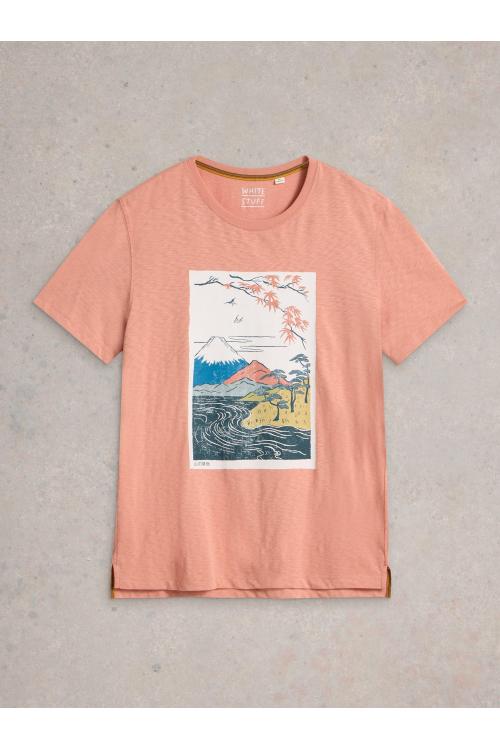 White Stuff Mountain Graphic Tee in PINK PR Art. WS442651