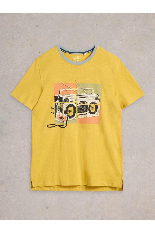 White Stuff Stereo Graphic Tee in YELLOW PR Art. WS442655