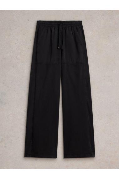 White Stuff Ava Wide Leg Jersey Jogger  in PURE BLK Art. WS442665