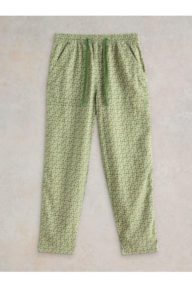 White Stuff Elle Linen Blend Trouser in GREEN PR Art. WS442670