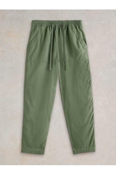 White Stuff Elle Linen Blend Trouser in MID GREEN Art. WS442670