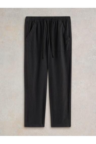 White Stuff Elle Linen Blend Trouser in PURE BLK Art. WS442670