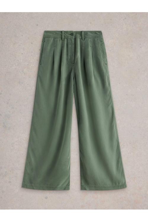 White Stuff Sasha Wide Leg Tencel Trouser in DUS GREEN Art. WS442679