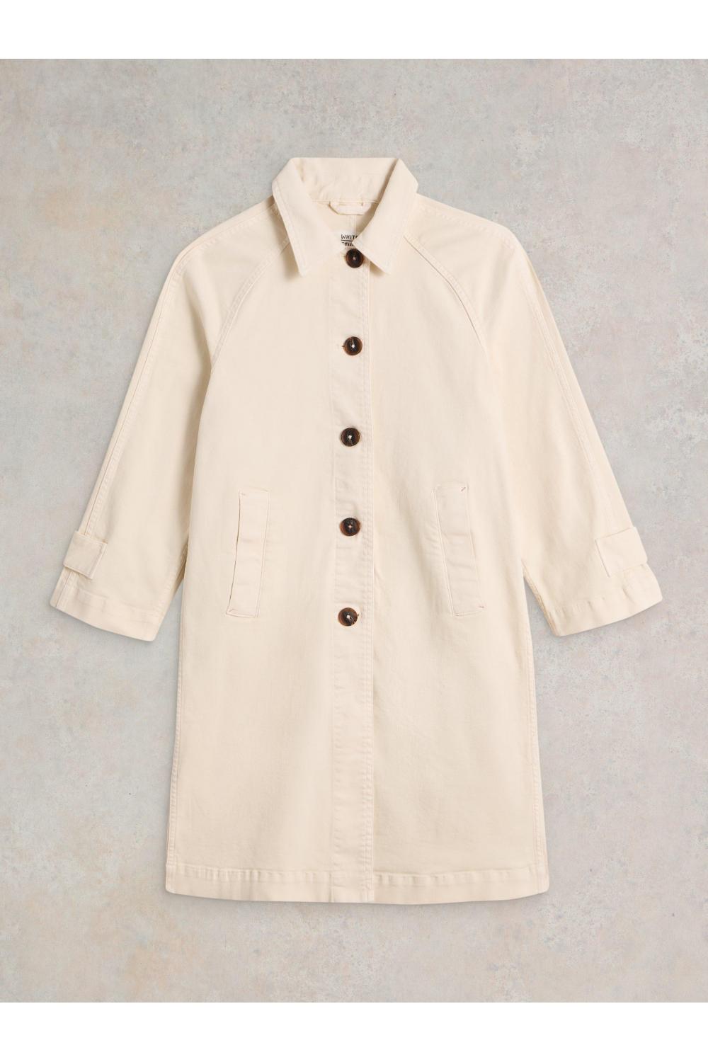 White Stuff Oakleigh Denim Coat in LGT NAT Art. WS442698