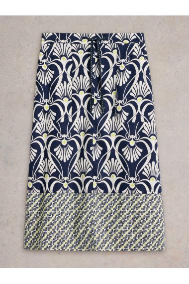 White Stuff Elle Linen Blend Skirt in NAVY PR Art. WS442703