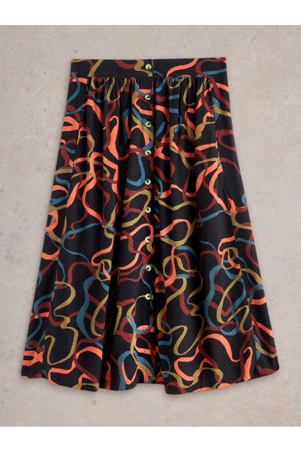 White Stuff Heather Midi Skirt in BLK PR Art. WS442705