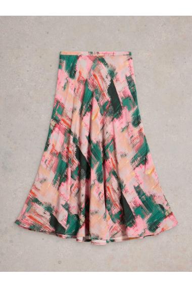 White Stuff Hope Bias Cut Maxi Skirt in PINK MLT Art. WS442707