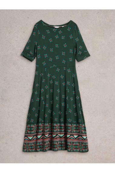 White Stuff Millie Jersey Dress in GREEN PR Art. WS442719