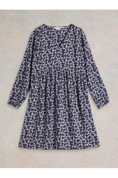 White Stuff Penelope Eco Vero Dress in NAVY PR Art. WS442720