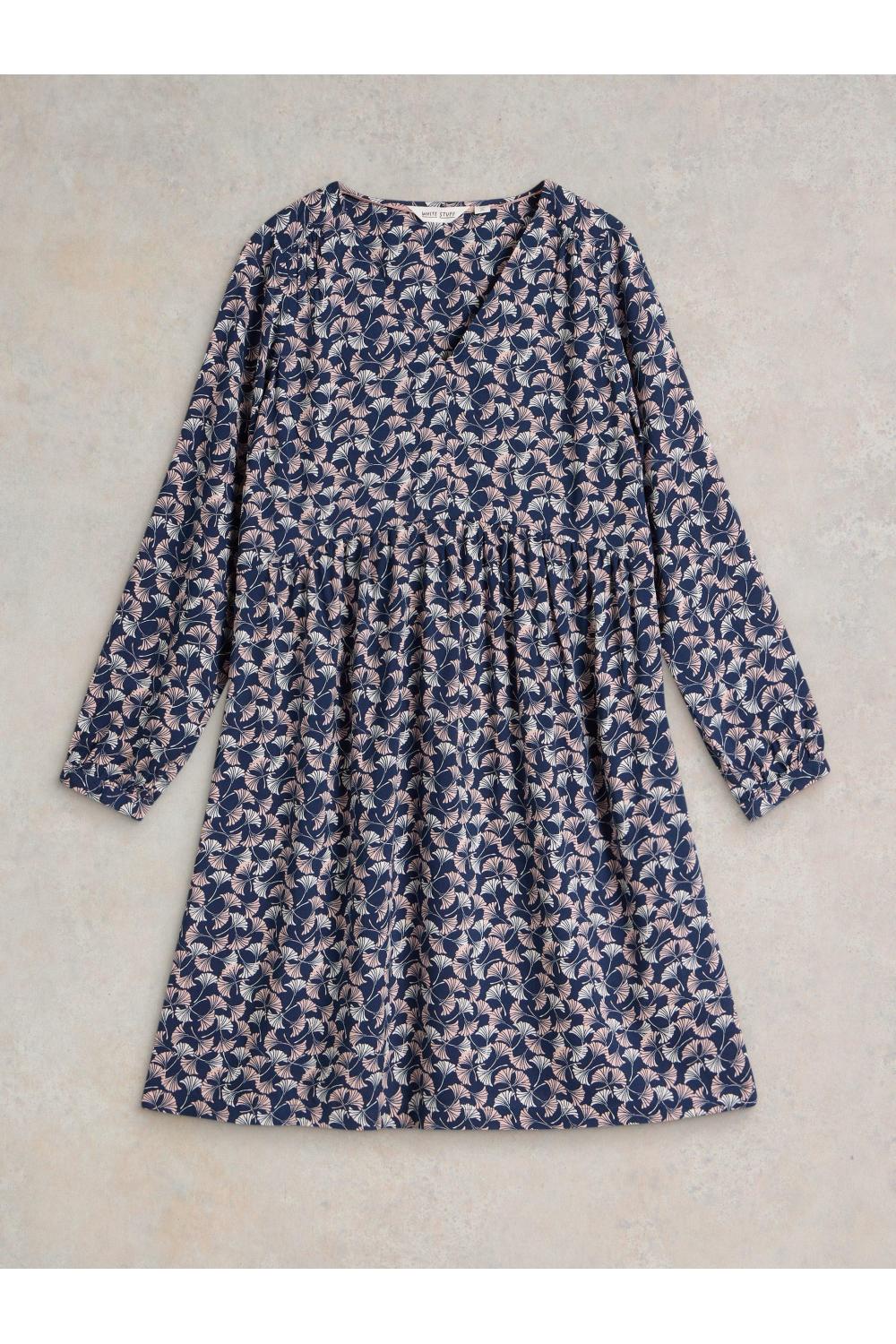 White Stuff Penelope Eco Vero Dress in NAVY PR Art. WS442720