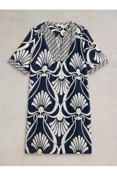 White Stuff Ash Linen Dress in NAVY PR Art. WS442722