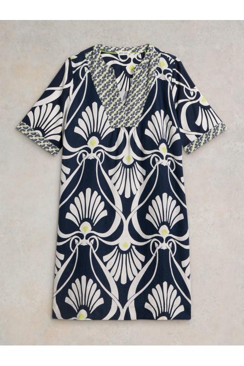 White Stuff Ash Linen Dress in NAVY PR Art. WS442722