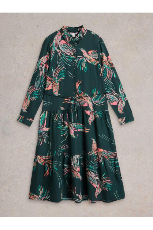 White Stuff Beatrice Shirt Dress in GREEN PR Art. WS442744