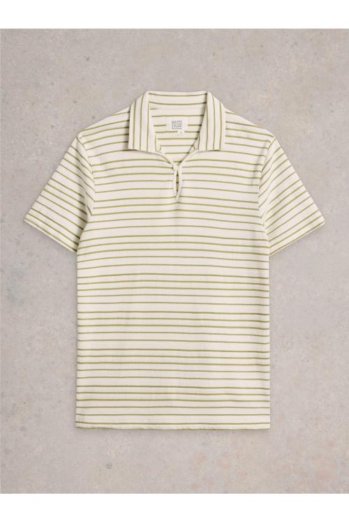 White Stuff Jacquard Stripe Polo in WHITE MLT Art. WS442775